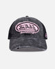 Von Dutch Distressed Trucker Snapback Black/Pink