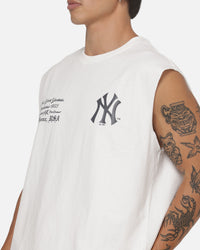 Majestic Athletic New York Yankees Blackletter Script Box Muscle T-Shirt Vintage White