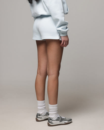 American Thrift Women's Fleece Shorts Light Blue