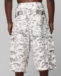 Loiter Collateral Cargo Shorts Digi Snow Camo