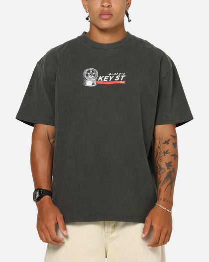 Key Street Wheels T-Shirt Black Wash