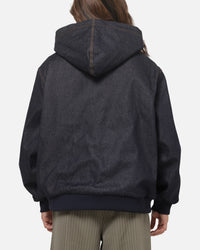 Carre Sherpa Lined Hoodie Raw Indigo