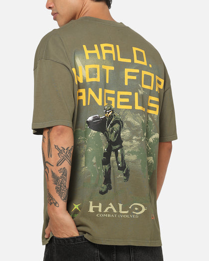 73Studio X Xbox X Halo Not For Angels T-Shirt Military Green