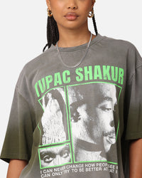 Tupac Never Change Sunfade T-Shirt Vintage Olive