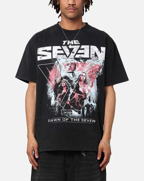 73Studio X The Boys The Seven Vought Vintage T-Shirt Black Acidwash