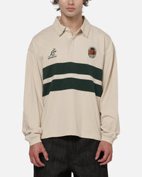 Mitchell & Ness Wallabies Rugby Long Sleeve Polo Ivory