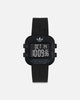 Adidas Black Aluminum Case Dial Black Silicone Strap Watch Black