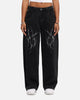 Saint Morta Amplus Tribal Rhinestone Jeans Black Shadow