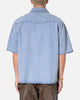 MNML Washed Denim Button Up Shirt Blue
