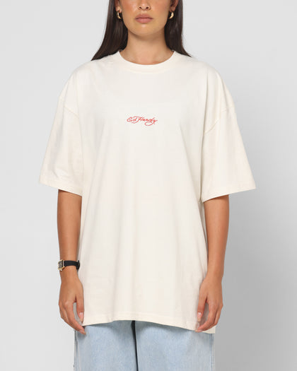 Ed Hardy Bloom T-Shirt Off White