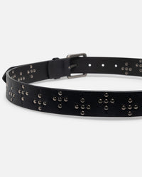 Saint Morta Dagger Leather Belt Black