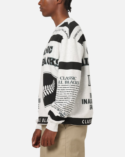 Mitchell & Ness All Blacks Rugby Union Classic Crewneck Silver Marle