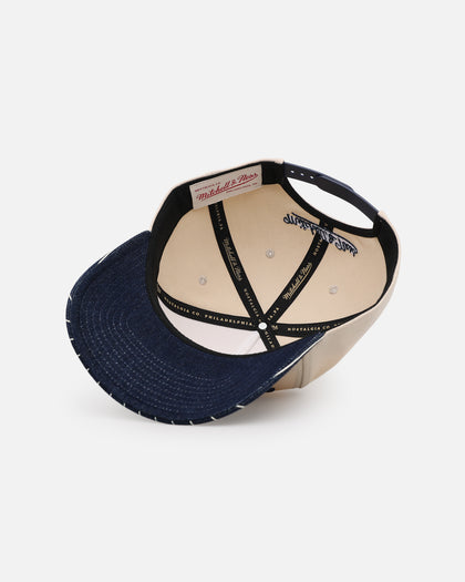 Mitchell & Ness Los Angeles Clippers 'Visor Stripes' Pro Pinch Snapback Natural
