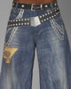 Loiter X Yu-Gi-Oh! Printed Yugi Denim Jeans Denim Blue