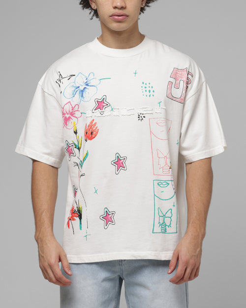 Loiter Hand Drawn T-Shirt Off White