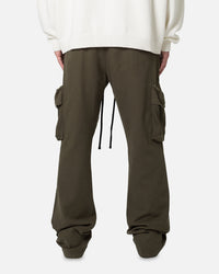 MNML Drawcord Flare Cargo Pants Olive