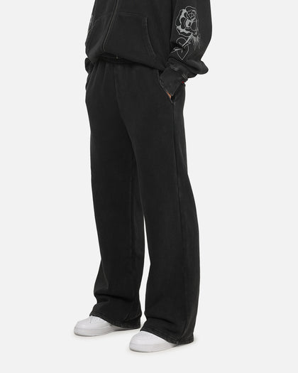 Ed Hardy Women's Rose Trackpants Washed Black