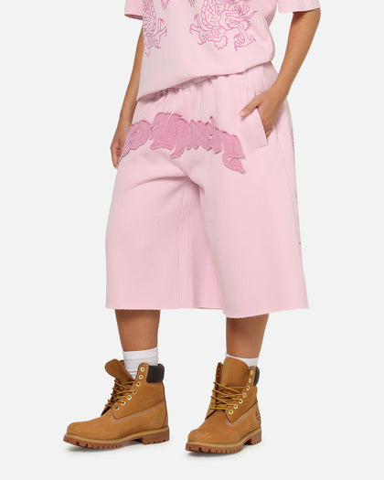 Ed Hardy Double Dragon Applique Shorts Pink