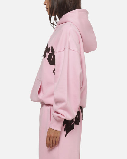 Ed Hardy Women's Distressed Hoodie Pink