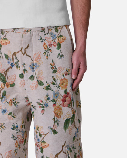 MNML Jacquard Rose Cargo Pants Gold