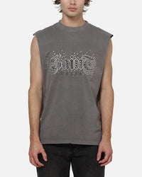 Saint Morta Medievil Oversized Muscle T-Shirt Washed Charcoal