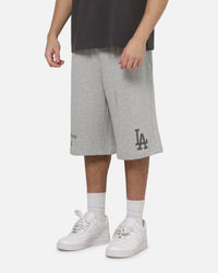 Majestic Athletic Los Angeles Dodgers Blackletter Fleece Shorts Light Marle Grey