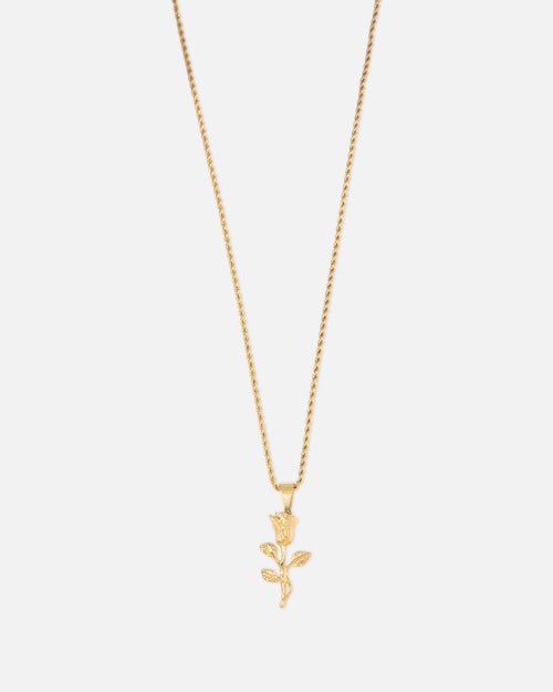 Saint Morta Rose Pendant Chain Gold