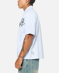 Saint Morta Holy Ghost Button Up Shirt Blue/White