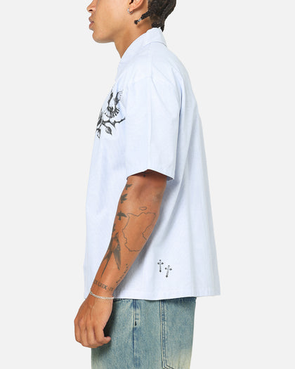 Saint Morta Holy Ghost Button Up Shirt Blue/White