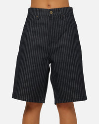 Carre Solace Baggy Jorts Navy Pinstripe