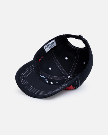 Ed Hardy Chrome Strapback Black
