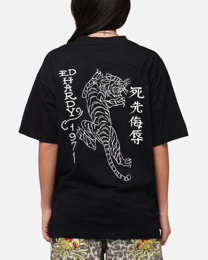 Ed Hardy Tiger Stamp T-Shirt Black