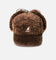 Kangol Faux Shearling Utility Flap Cap Brown