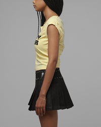 Loiter Women's Bounty Hunter Cropped Tee Washed Yellow