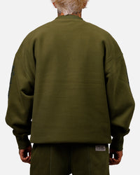 Carre Botanical Oversized Crewneck Forest Green