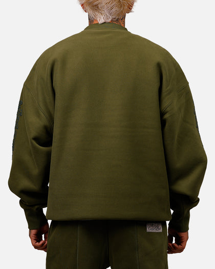Carre Botanical Oversized Crewneck Forest Green