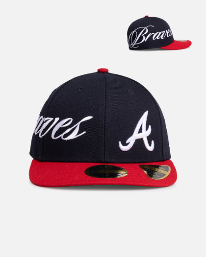 New Era Atlanta Braves 'MLB Side Script' 59FIFTY Fitted Navy