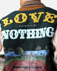 Lifted Anchors "Kournikova" Varsity Tennis Jacket Deep Green