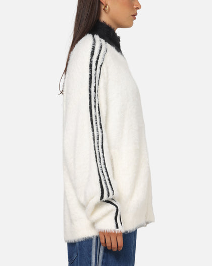 Adidas Faux Mohair Classic Track Top Off White/Black