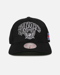 Mitchell & Ness Las Vegas Raiders Flames Pro Crown Snapback Black