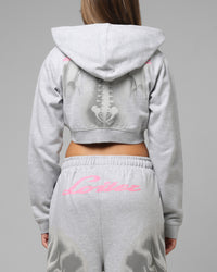 Loiter Women's Drako Cropped Hoodie Grey Marle