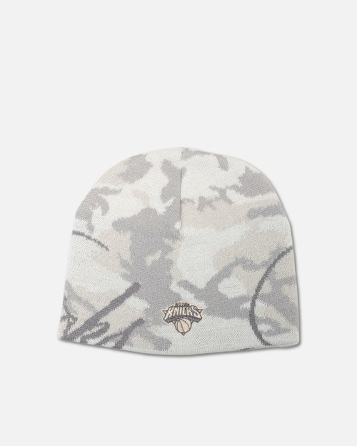 Mitchell & Ness New York Knicks Snow Camo Skull Beanie Snow Camo