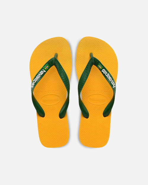 Havaianas Top Brazil Logo Thongs Yellow