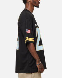 Bleacher Athletic Cronulla Sutherland Sharks NRL 2025 Las Vegas Round Grid Iron T-Shirt Official Team Colour