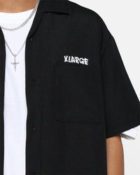 X-Large Drawing OG Open Collar T-Shirt Black