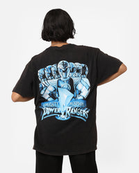 73Studio X Power Rangers Mighty Morphin Vintage T-Shirt Black Wash