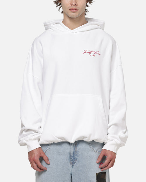 XXIII Script Hoodie White/Red