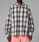 Loiter Heaven Distressed Flannel Button Up Shirt Black/White