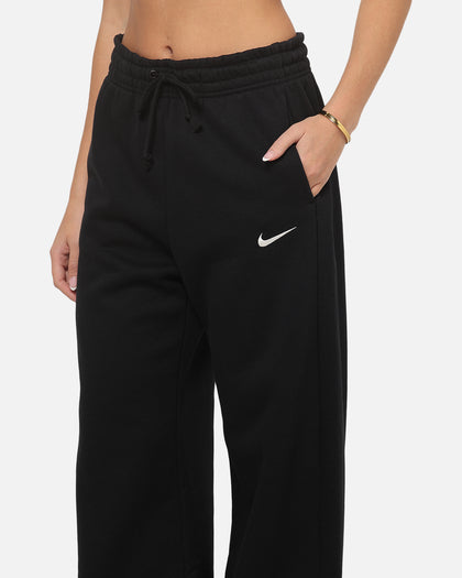 Nike Women's Sportswear Phoenix Fleece High Waisted Wide Leg Sweat Pants Black/Sail