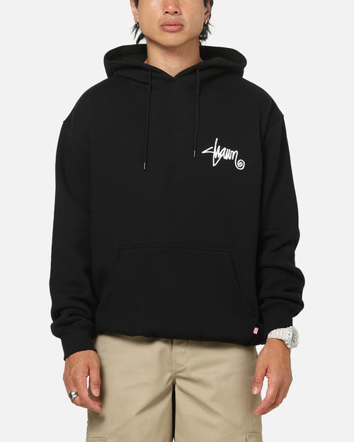 S Double Roots Dot Hoodie Black